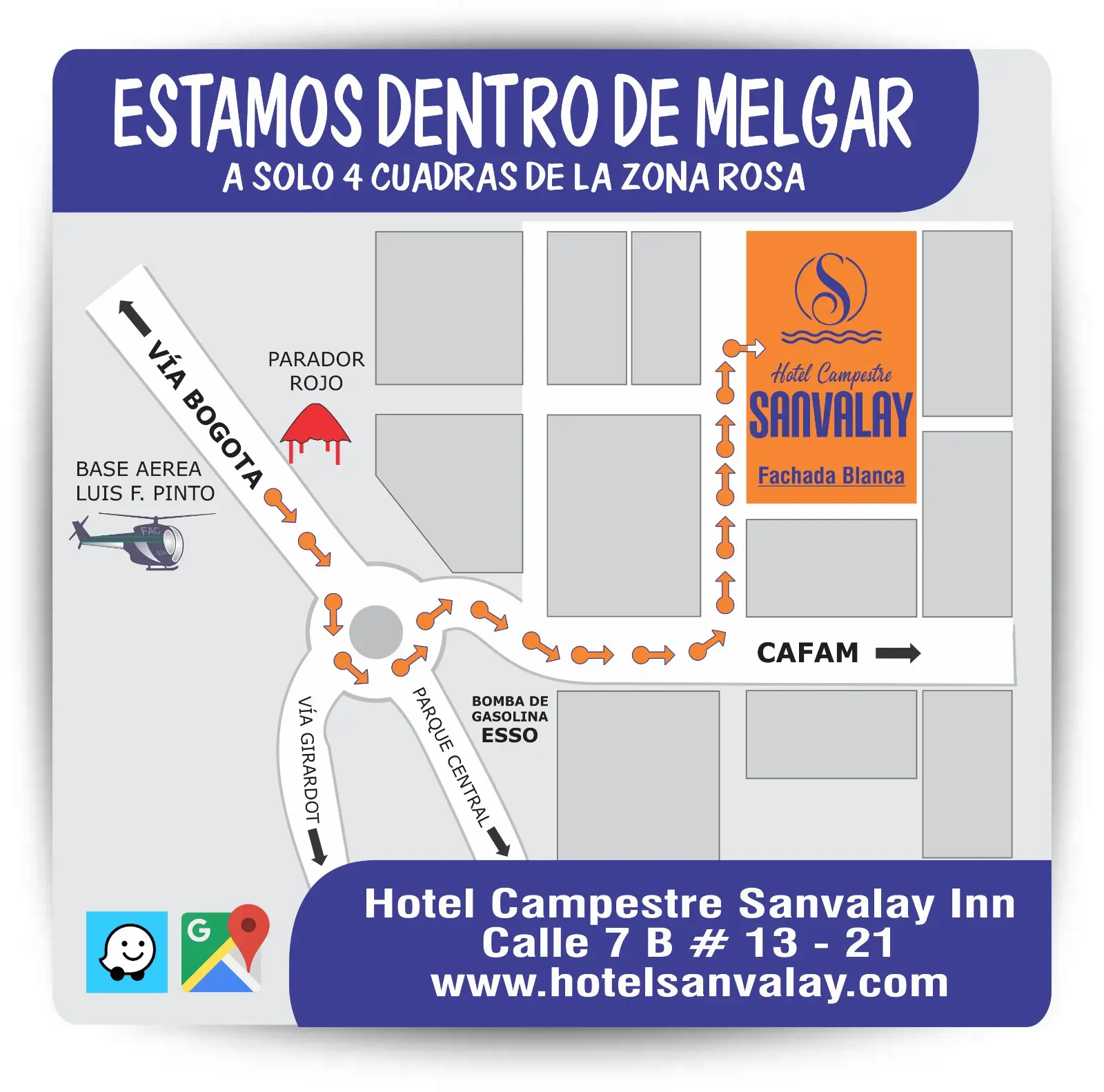 Hotel Sanvalay Mapa